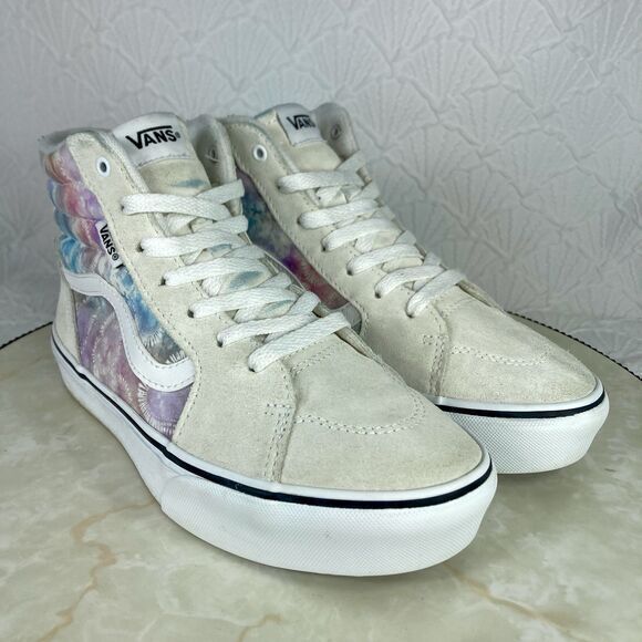 Vans Filmore High Top Platform Sneakers 6.5 Heart Tie Dye Streetwear Retro Shoes - Picture 2 of 11